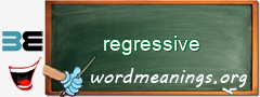 WordMeaning blackboard for regressive